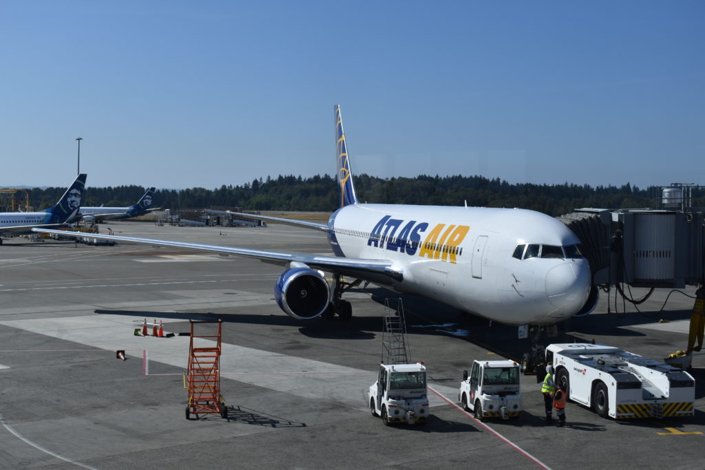 a large airplane on a runway