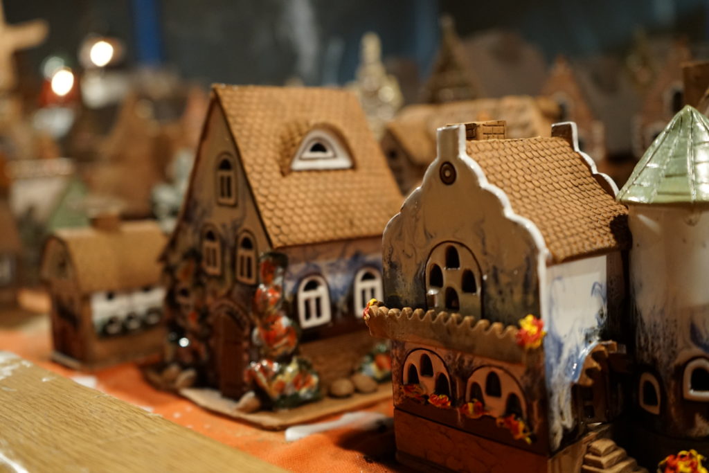 a group of miniature houses
