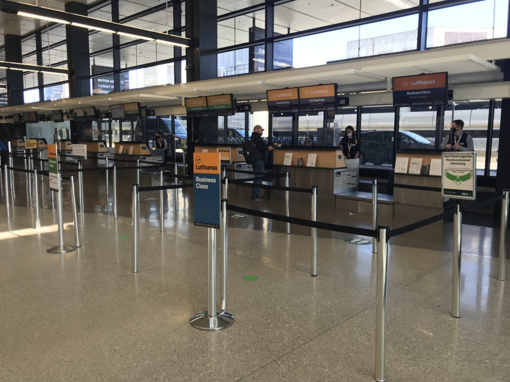 people standing in a terminal