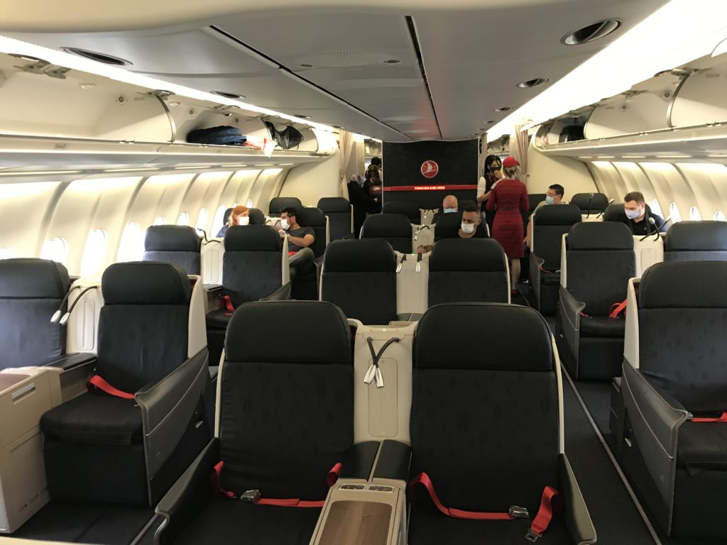 Turkish Airlines A330 business class cabin