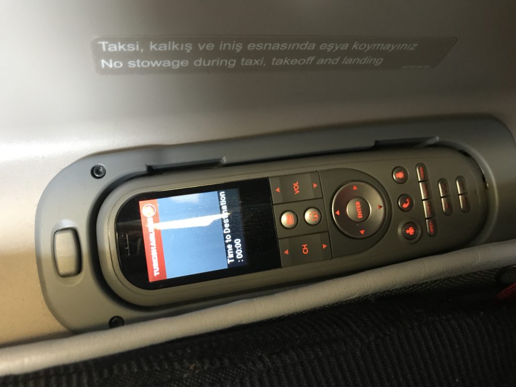 Turkish Airlines A330 business class IFE controller