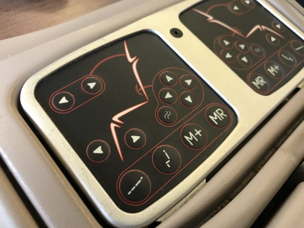 Turkish Airlines A330 business class seat control