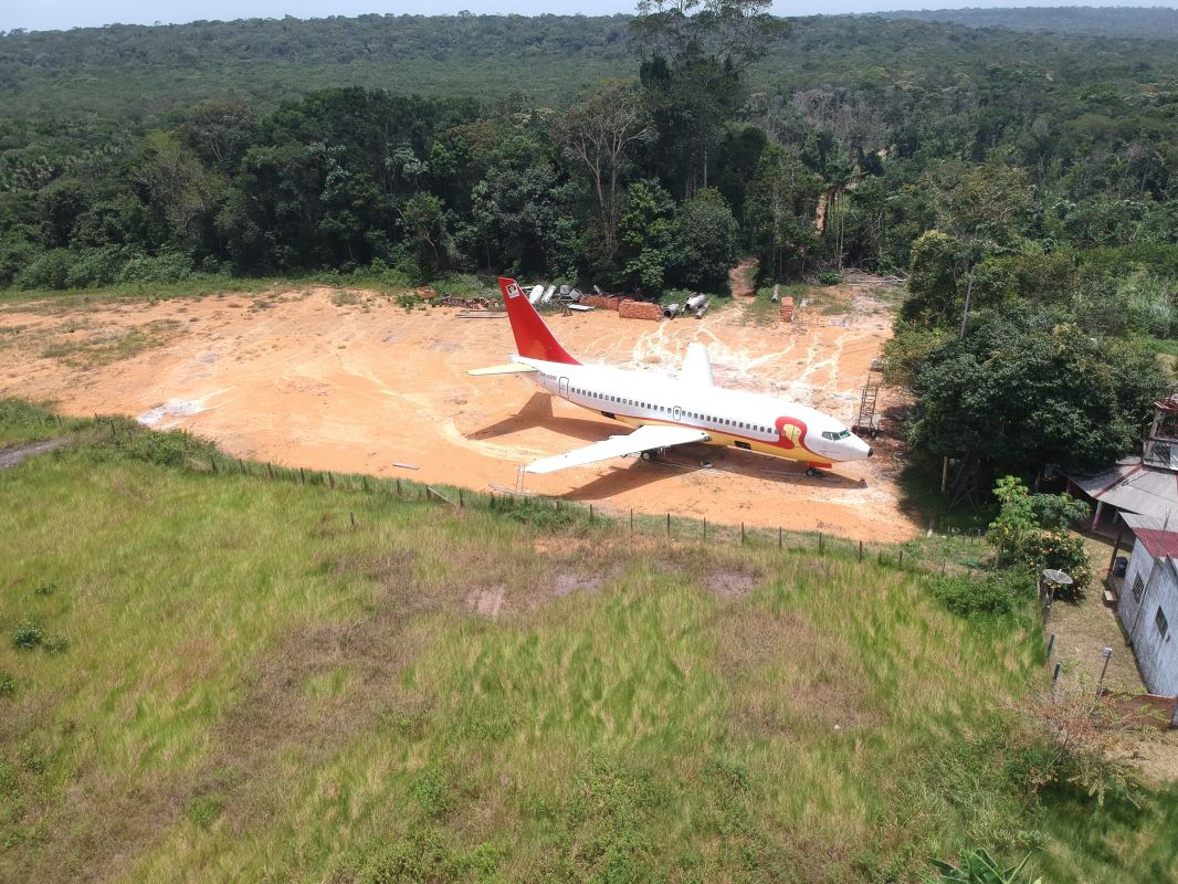 an airplane on the ground