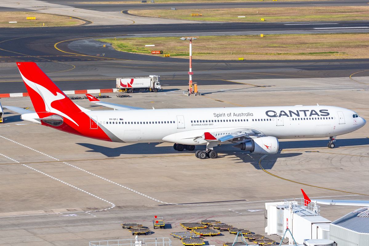 a plane on the runway