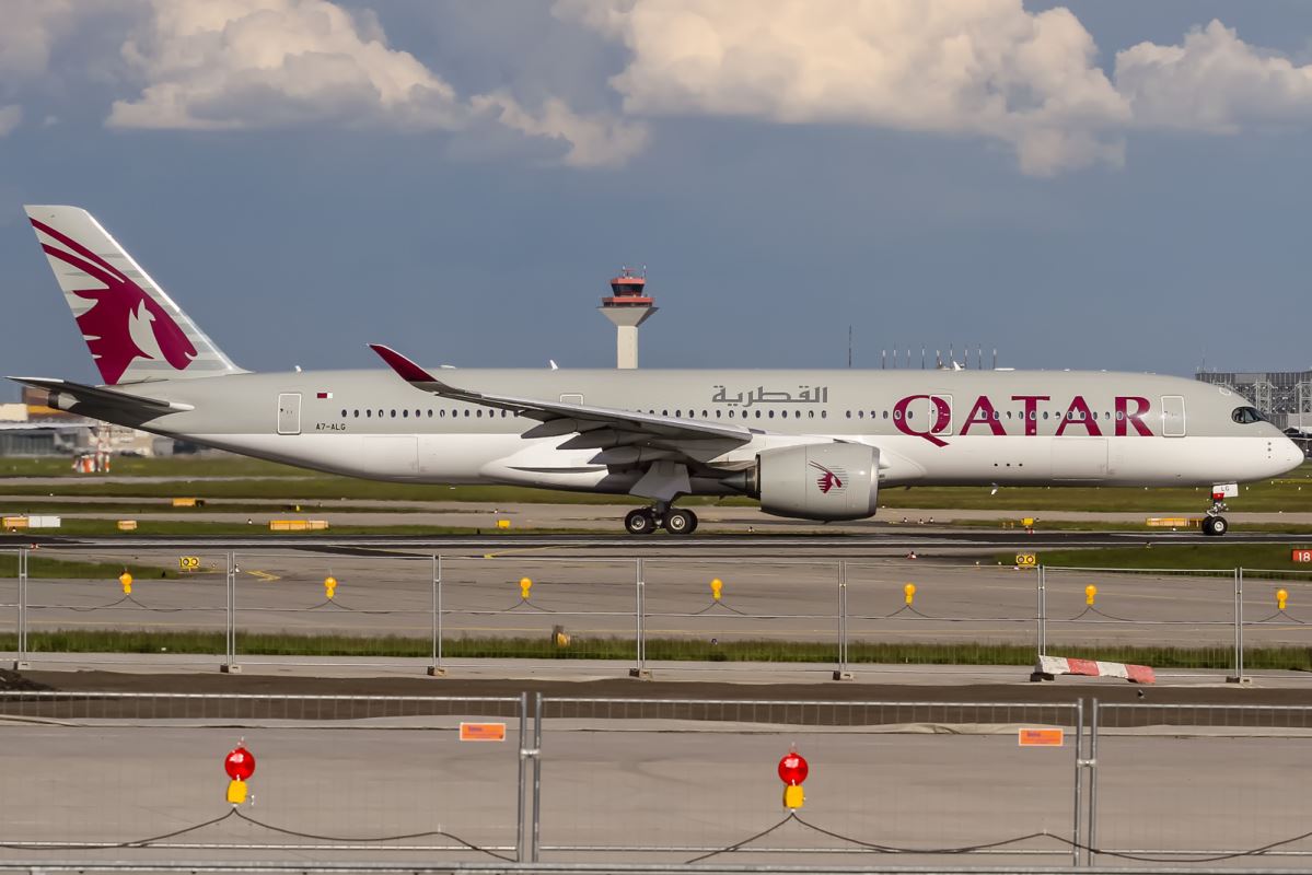 a plane on the runway