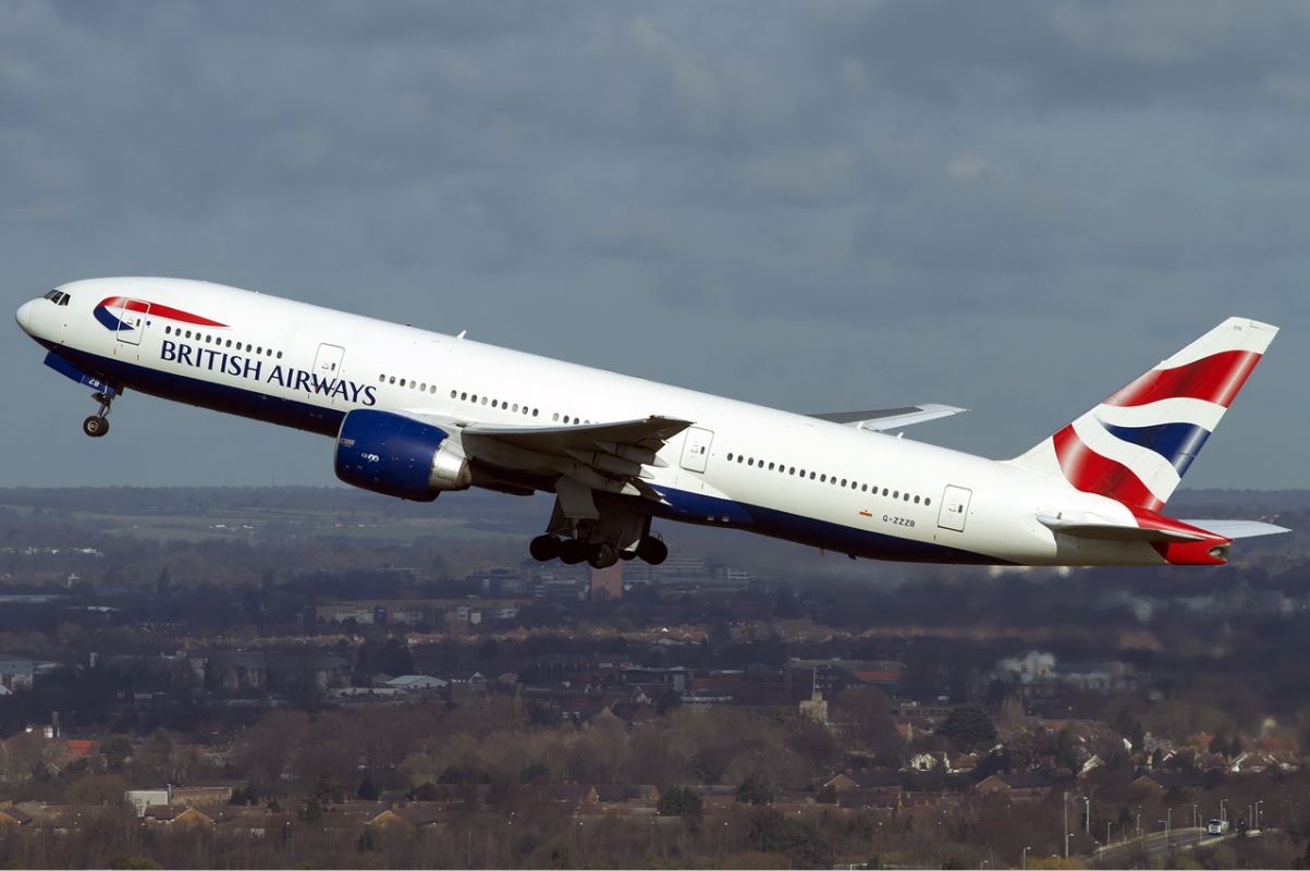 a large airplane flying in the sky