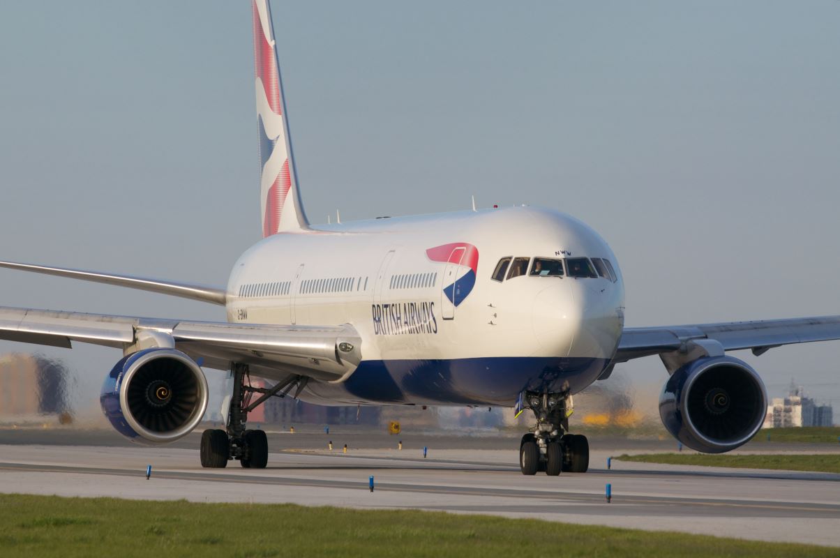 a large airplane on a runway