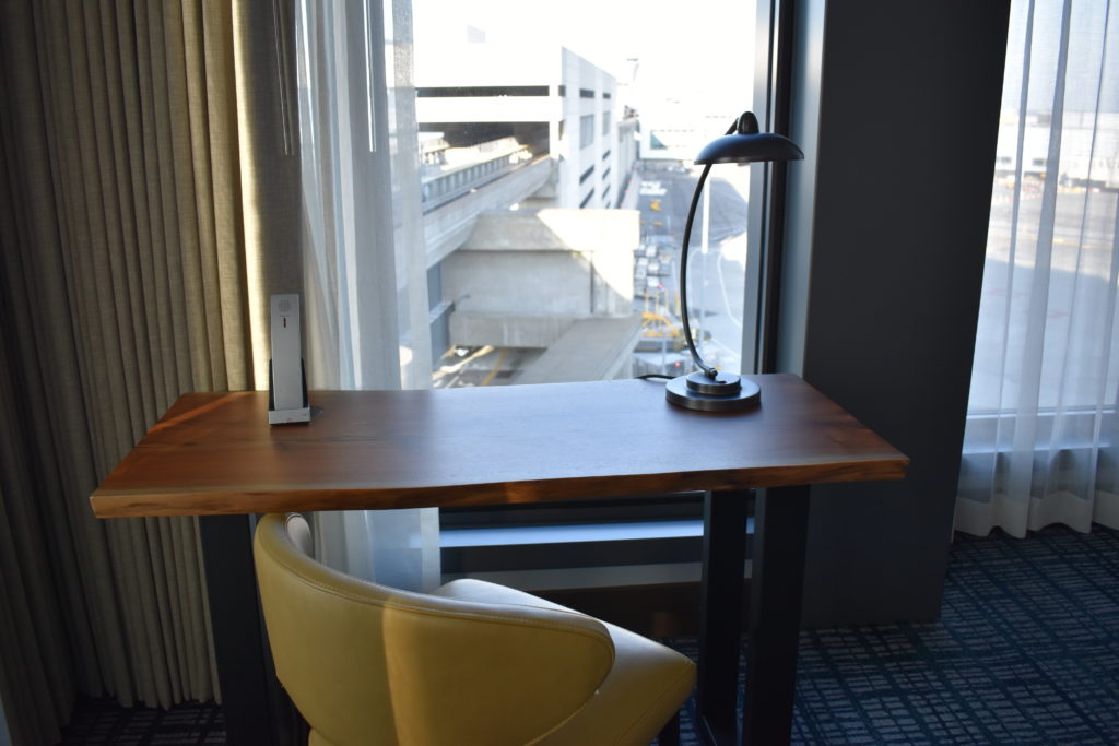 Grand Hyatt at SFO corner suite desk