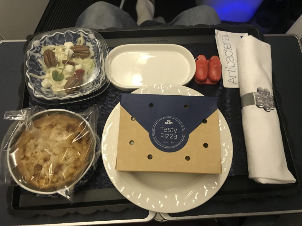 KLM 777-200ER business class second meal