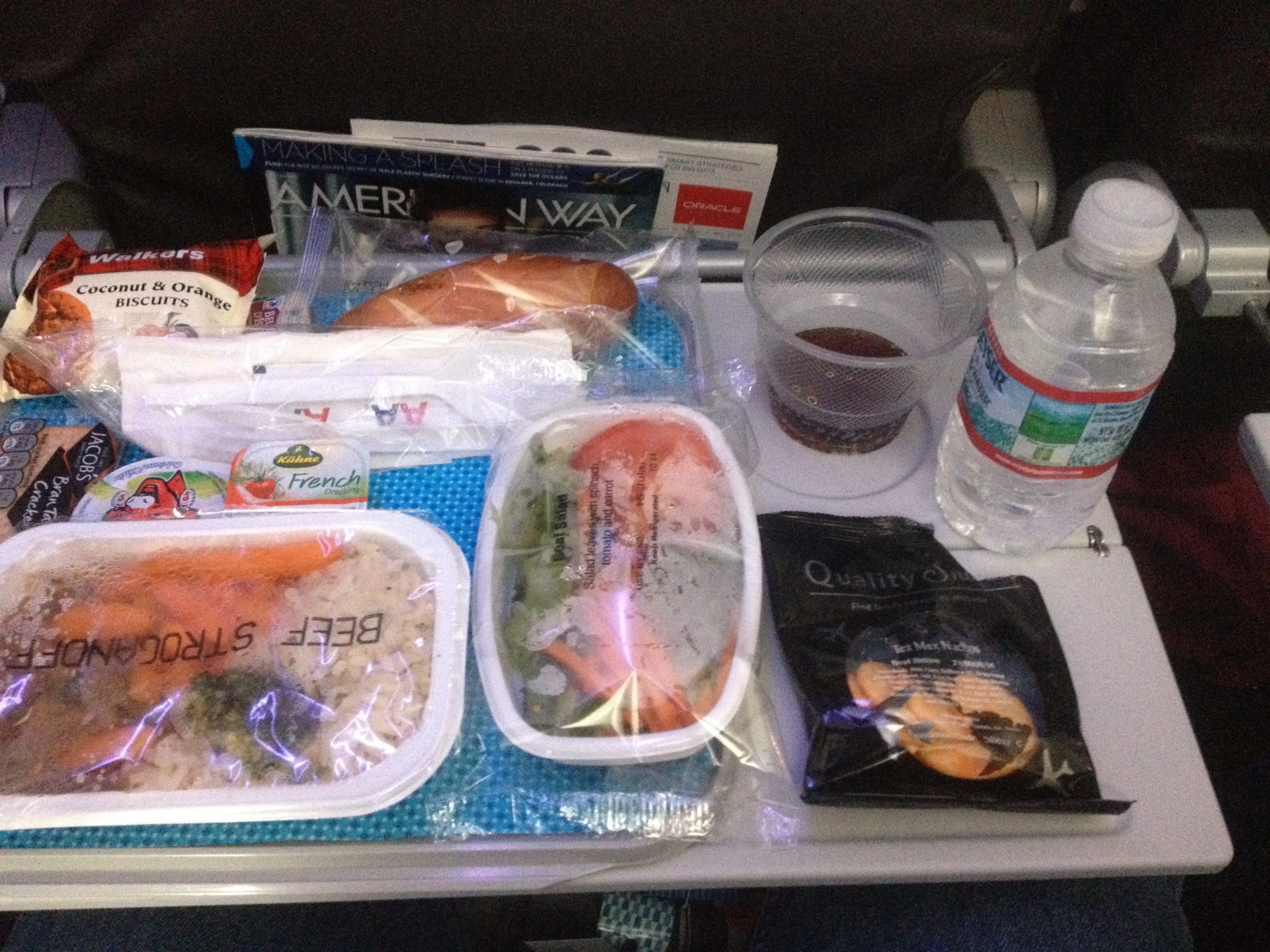 American Airlines Economy Class Lunch