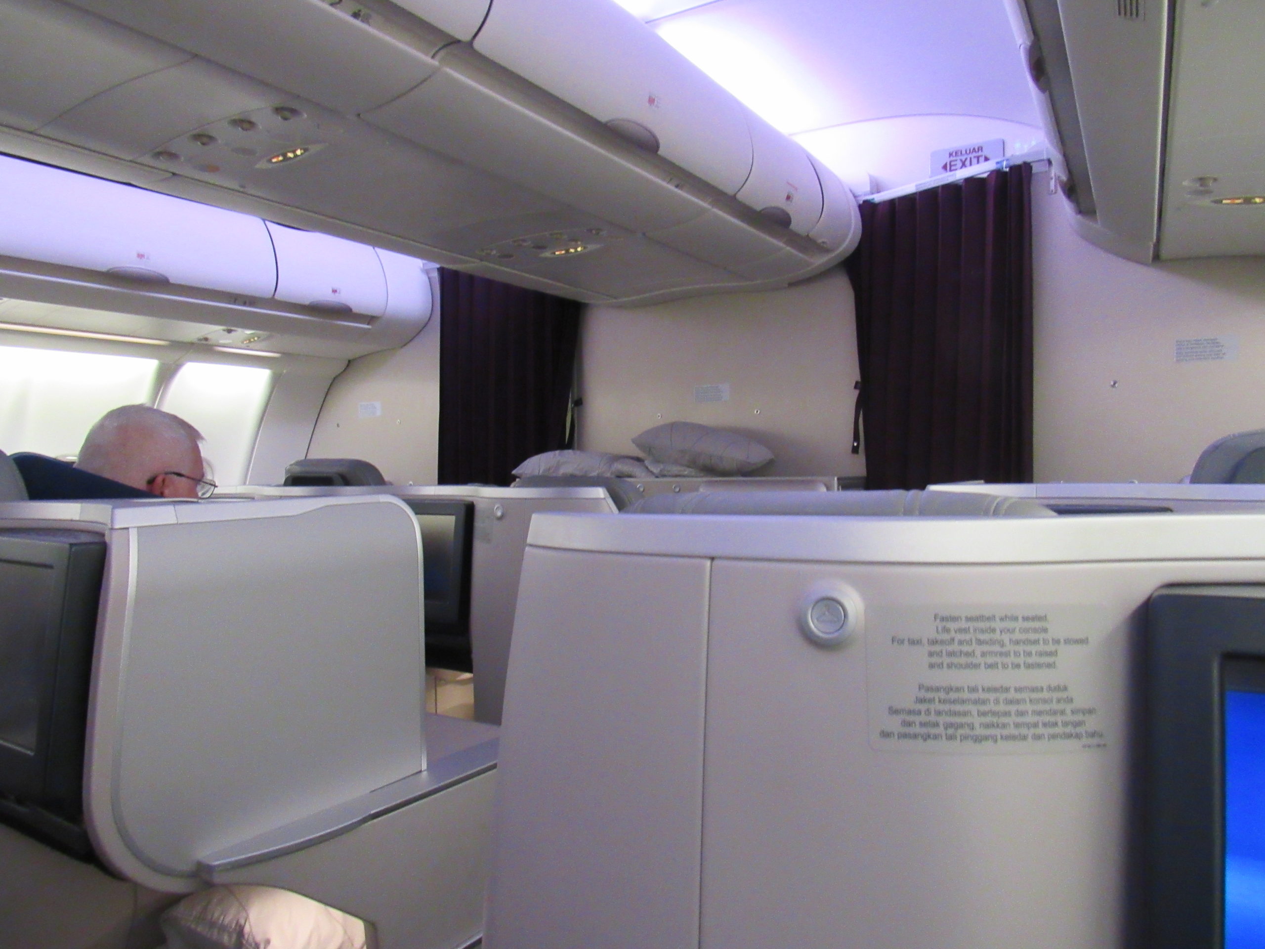 Malaysia Airlines A330 Business Class Review Cabin