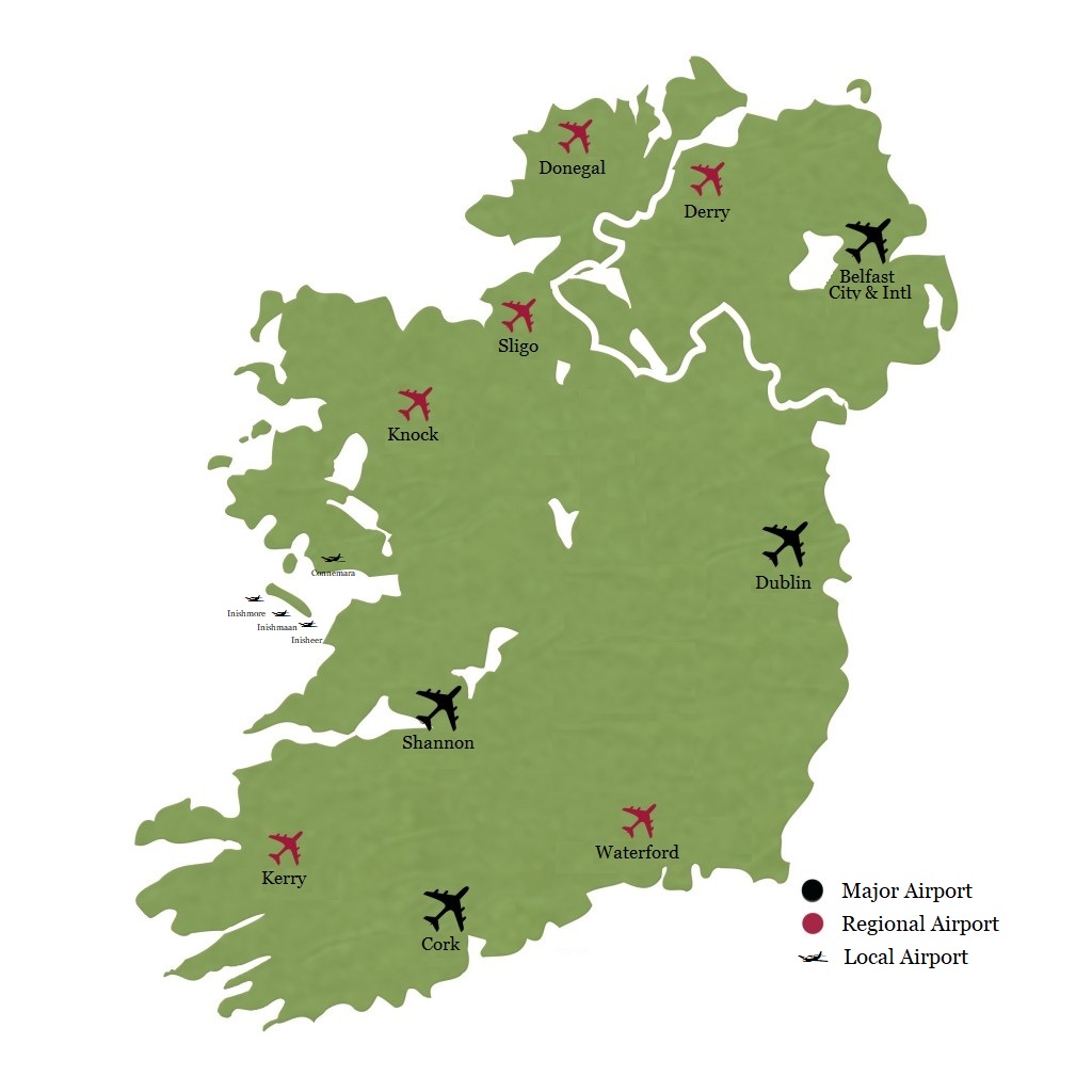 Irish Airports Map