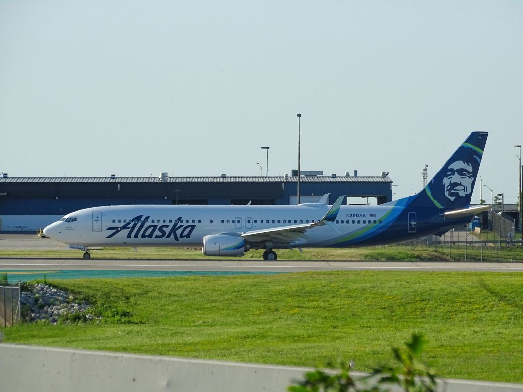 a plane on the runway