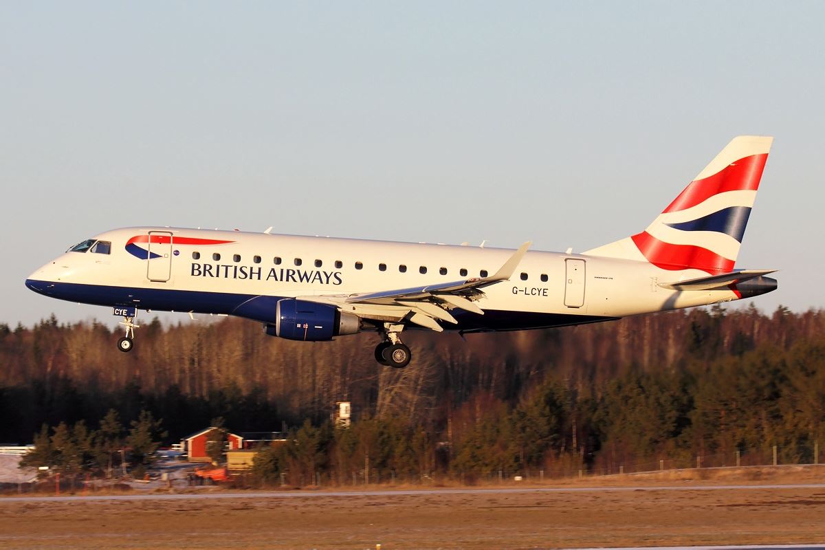 a plane taking off from a runway