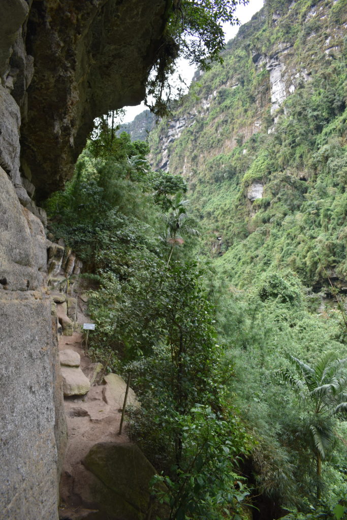 a path through a cliff