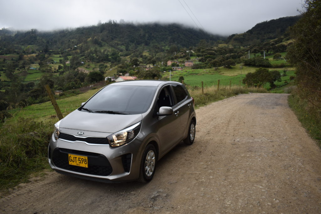 a car on a dirt road