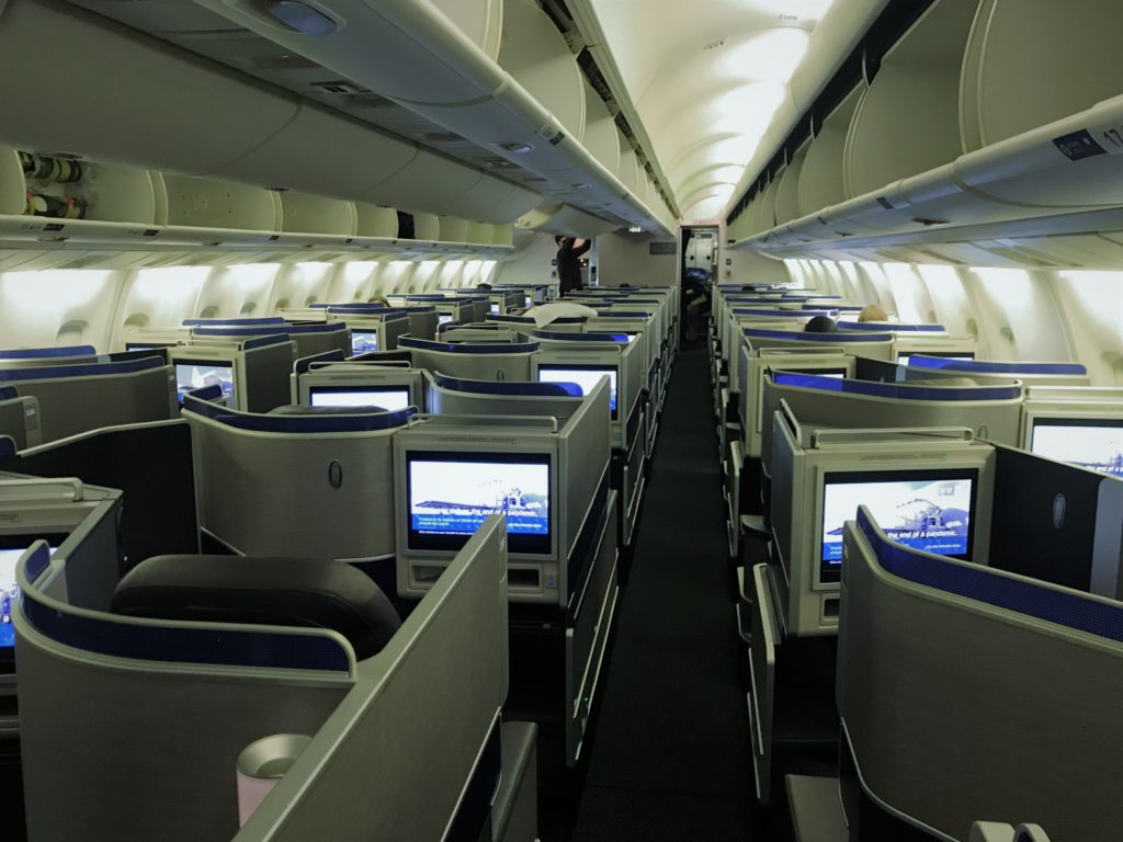 United Business Class Cabin