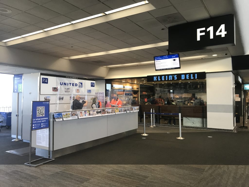 a counter in a building