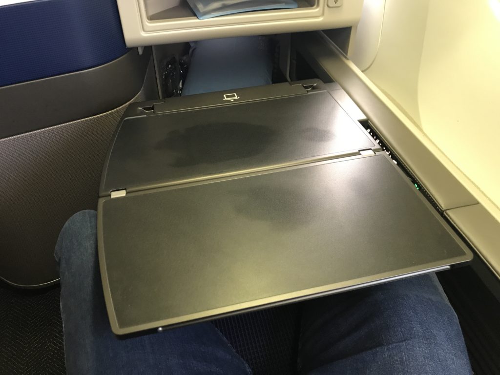 a laptop in a seat