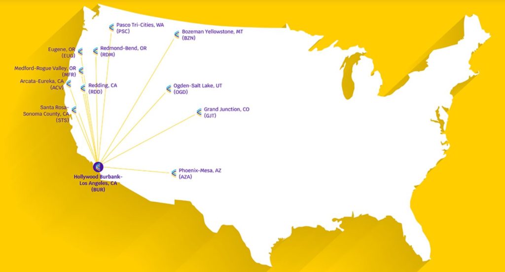 avelo airlines destinations route map