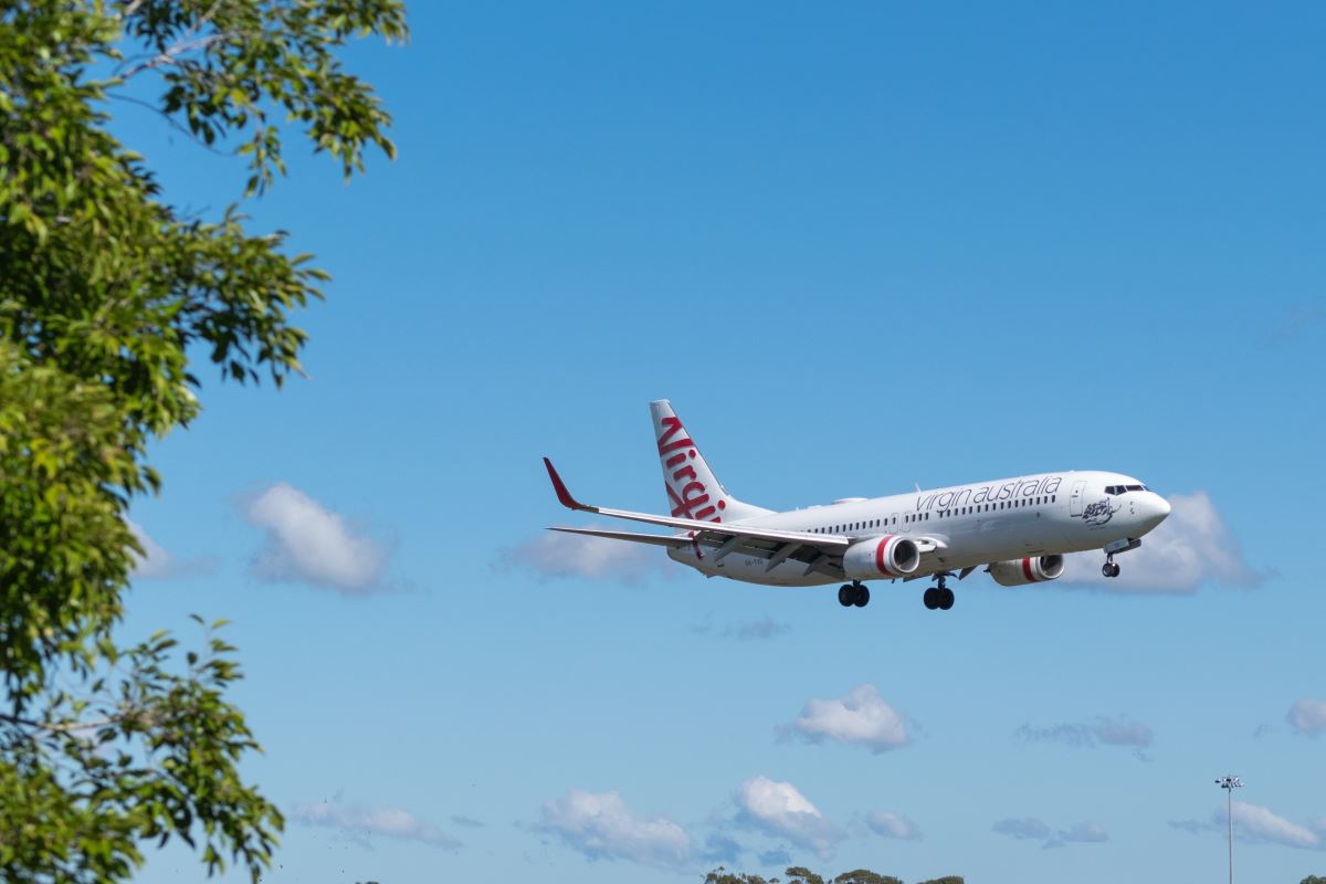 a plane flying in the sky