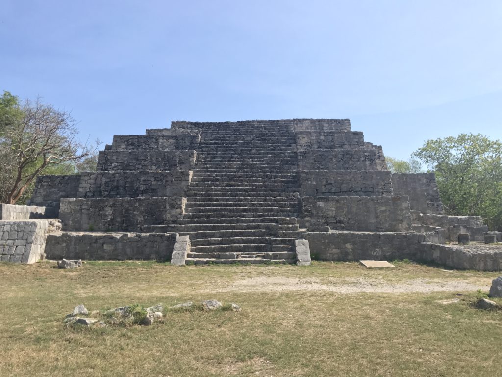 a stone pyramid with steps