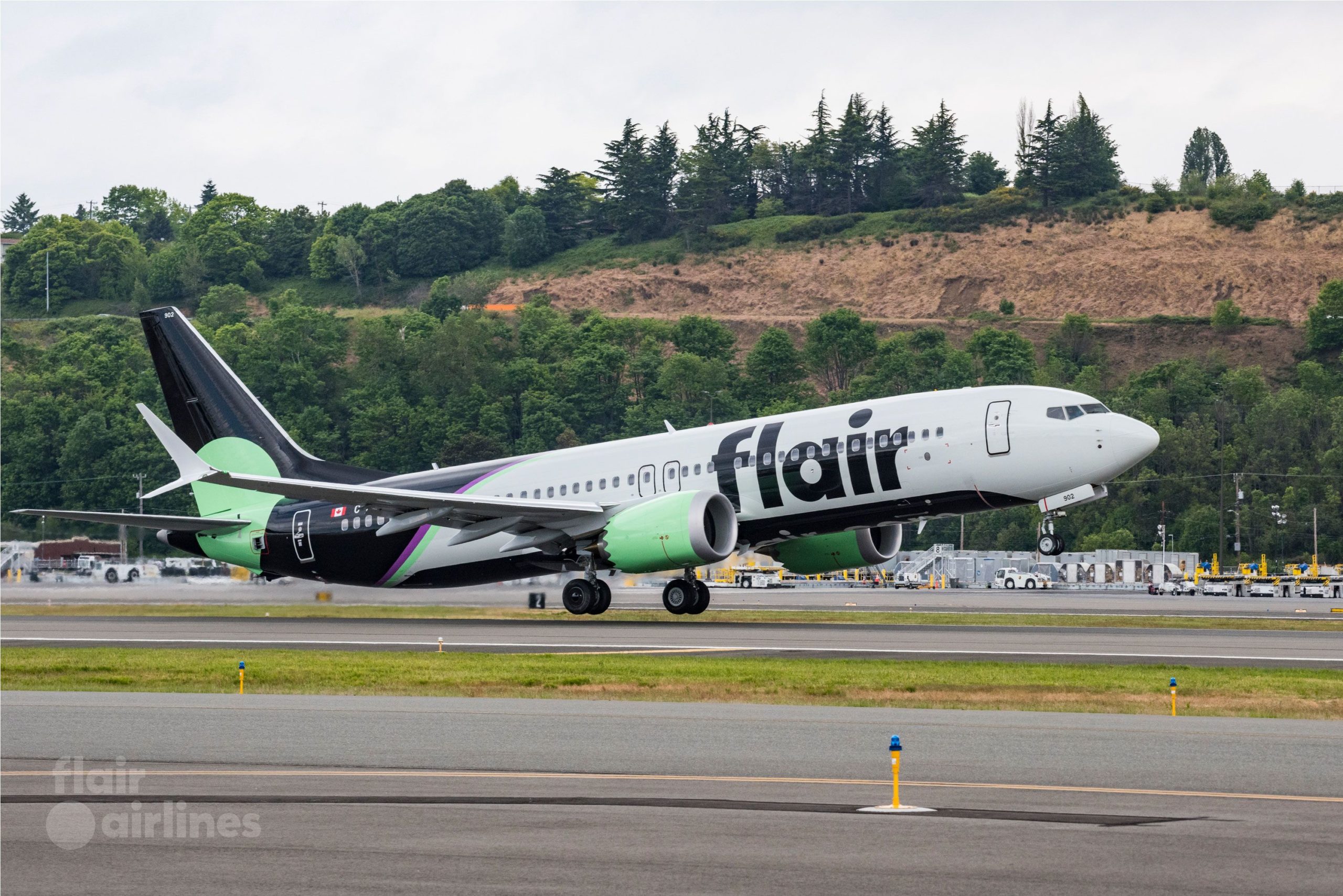 a plane on a runway