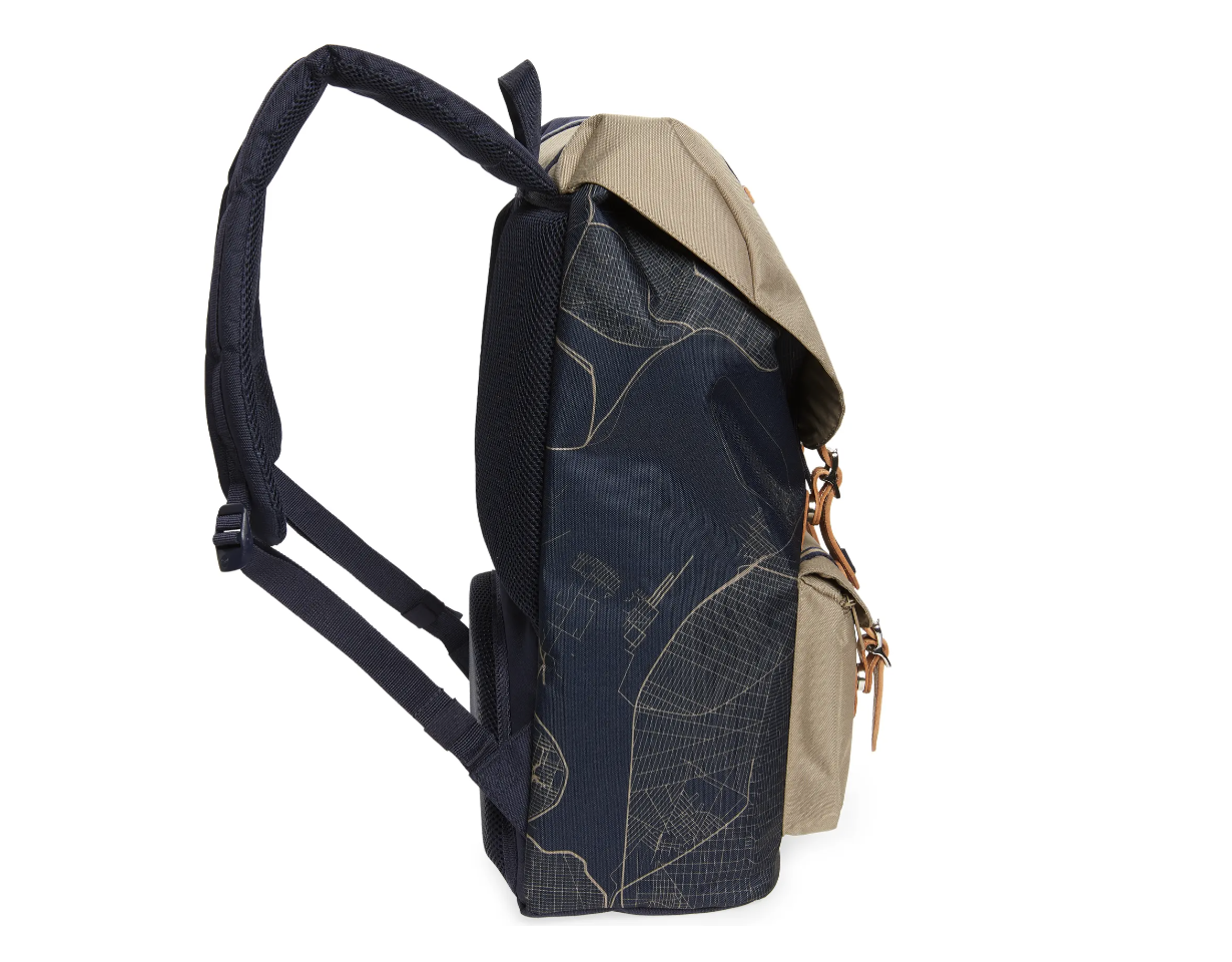 a backpack with a strap