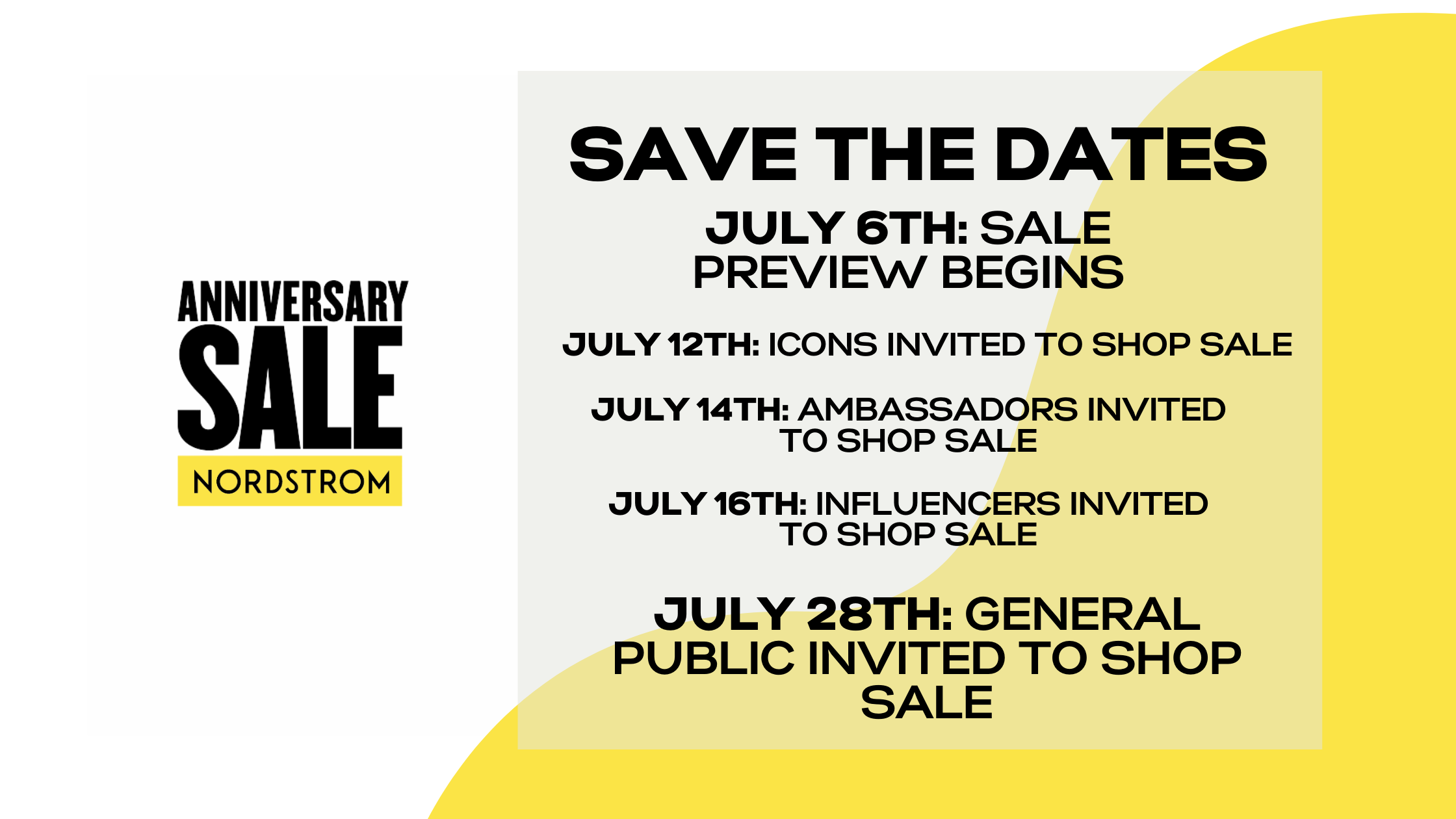 Nordstrom Anniversary Sale Dates