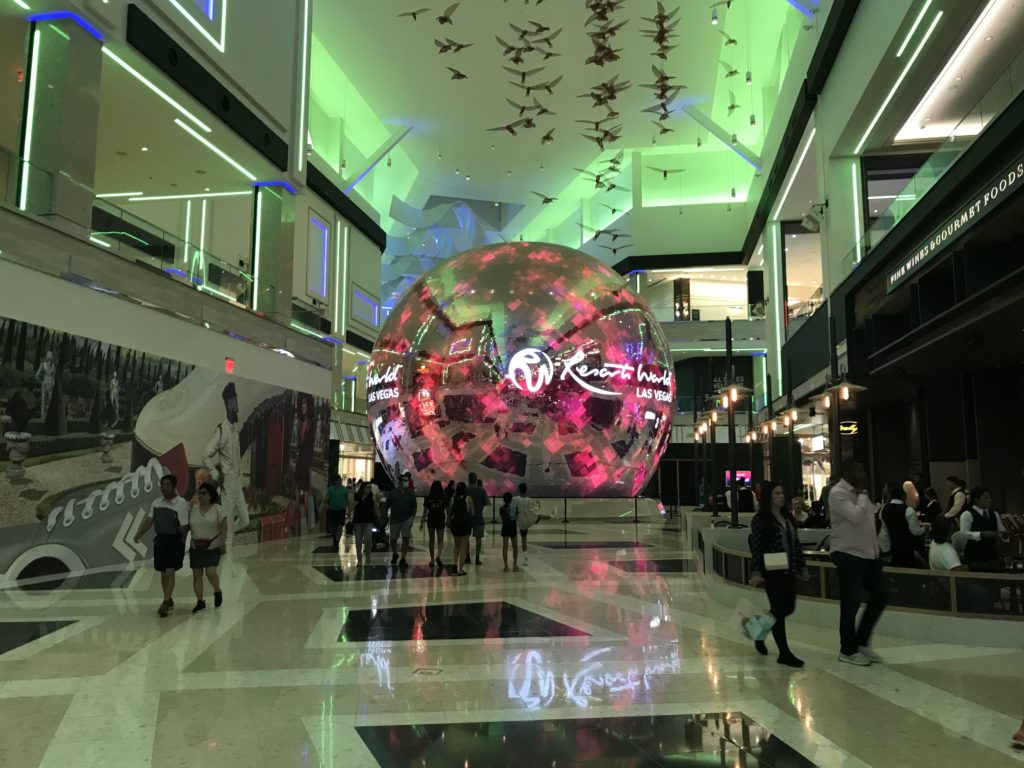 a large ball in a mall