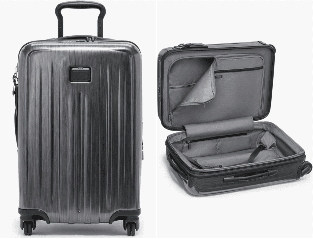 A Tumi V4 carry-on suitcase currently on sale at the Nordstrom Anniversary Sale