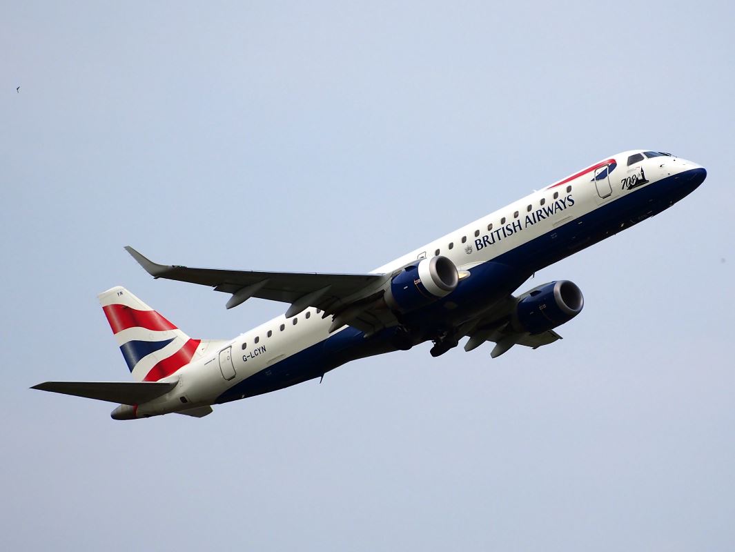 a plane flying in the sky