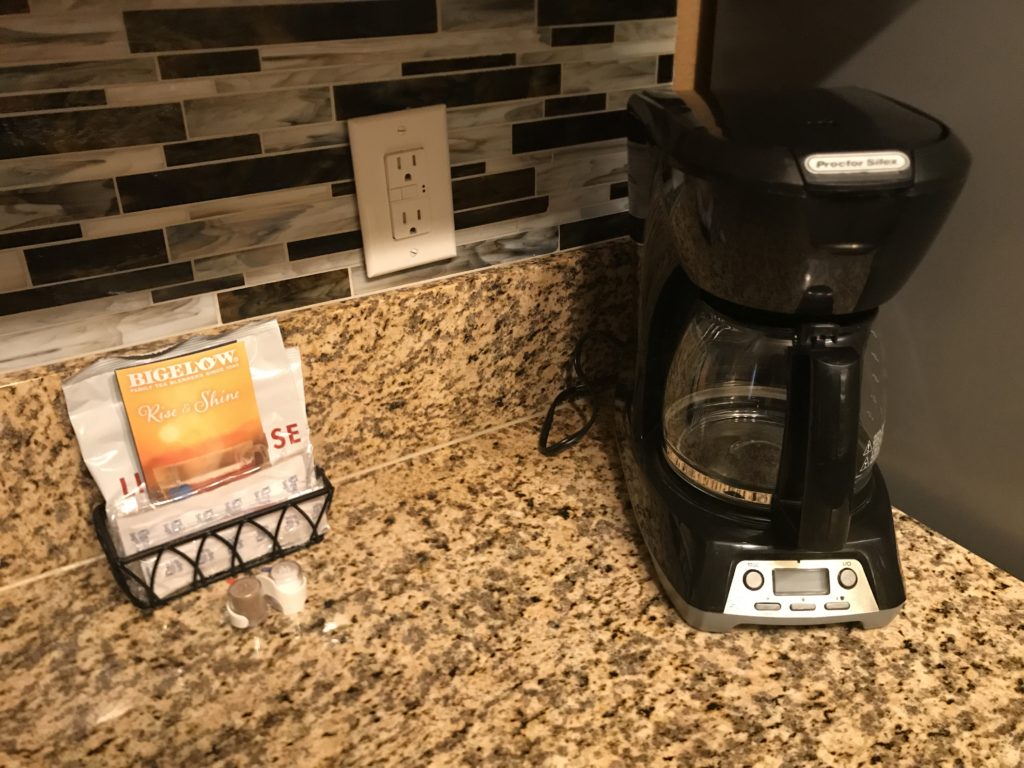 a coffee maker on a counter