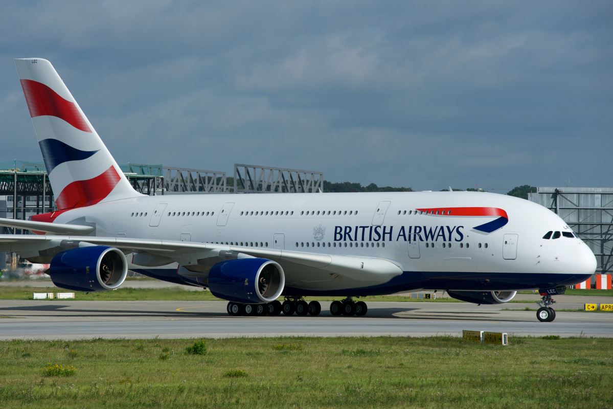 a large airplane on a runway