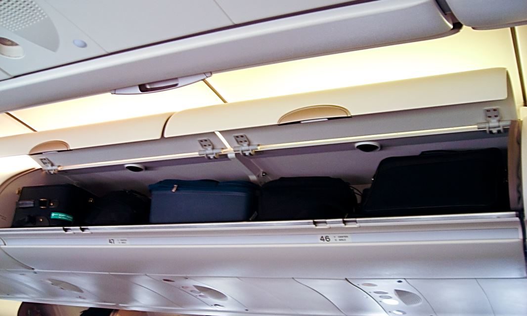 No, the overhead locker above your seat on a flight isn’t yours!