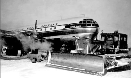 Can anyone guess where this Pan American Stratocruiser is pictured?