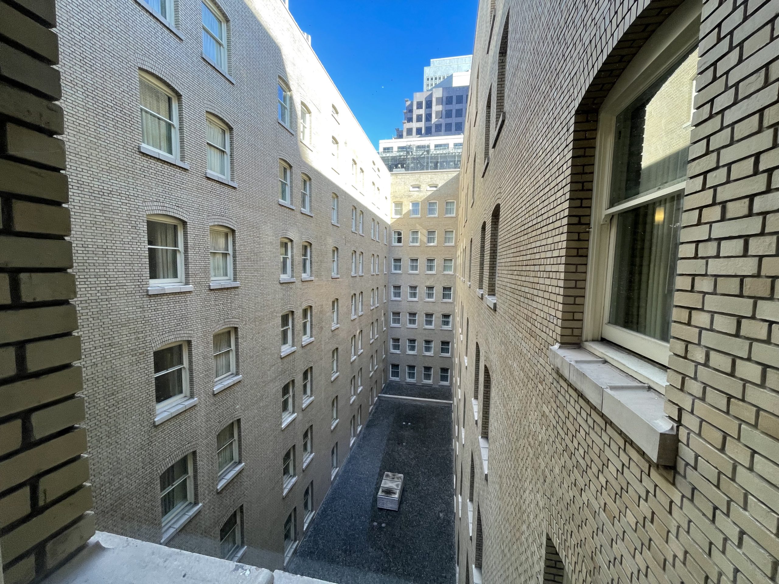 a view from a balcony of a building