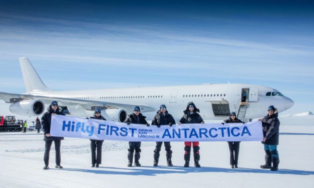 An Airbus A340 has landed in Antarctica – and here’s the video!