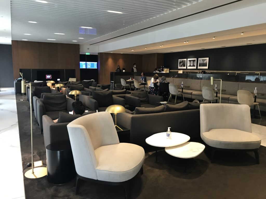 Emirates 777-300ER business class lounge Athens
