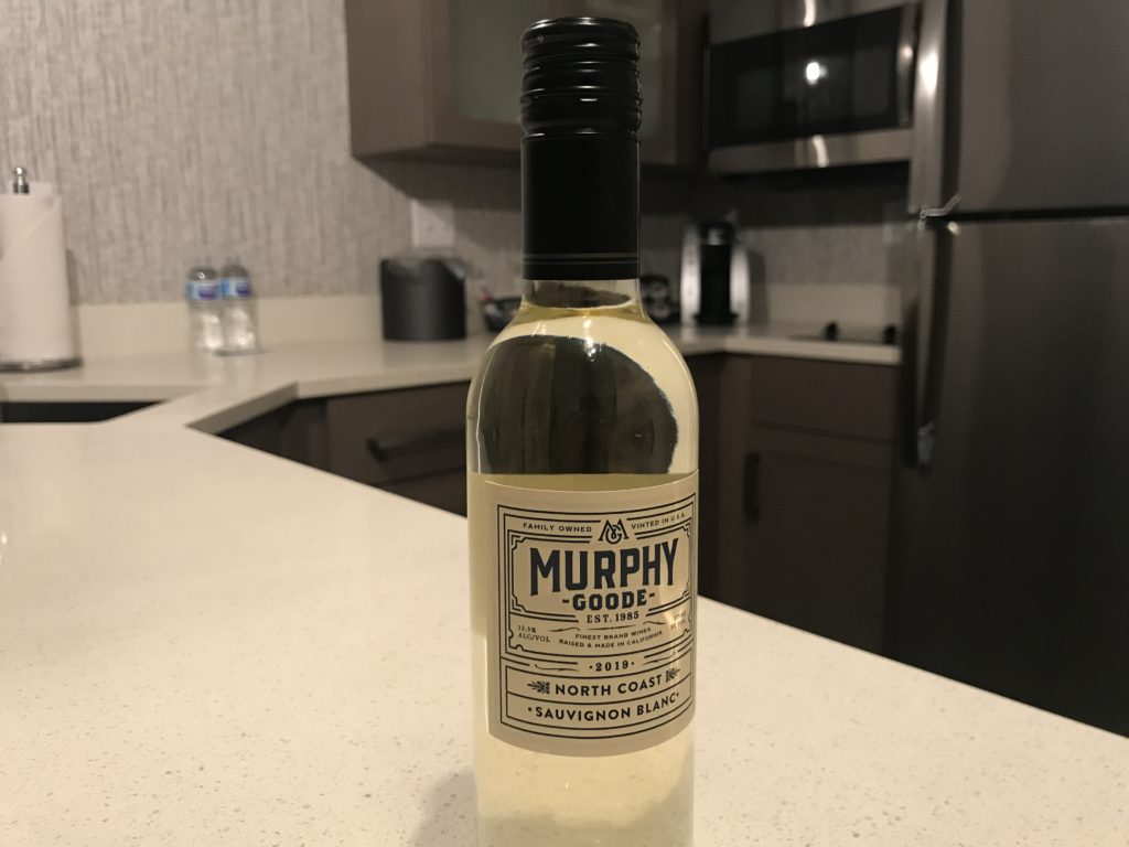 a bottle of white wine