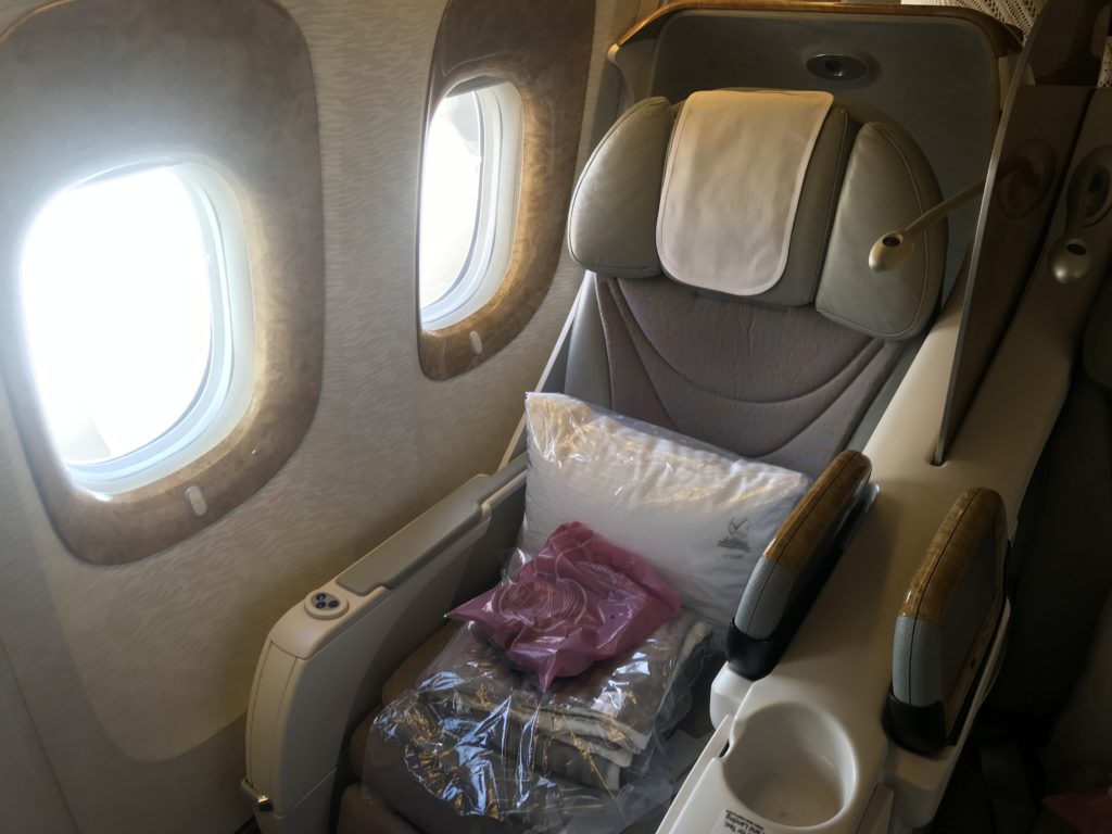 Emirates 777-300ER business class seat