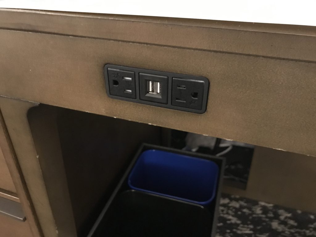 a outlet on a table