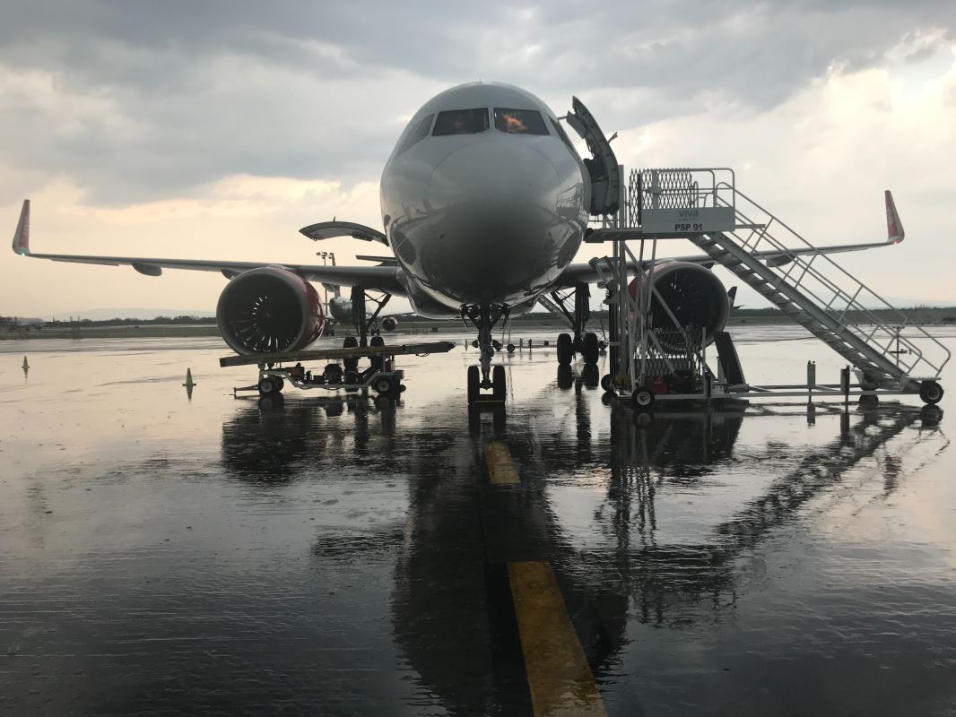 a plane on the tarmac