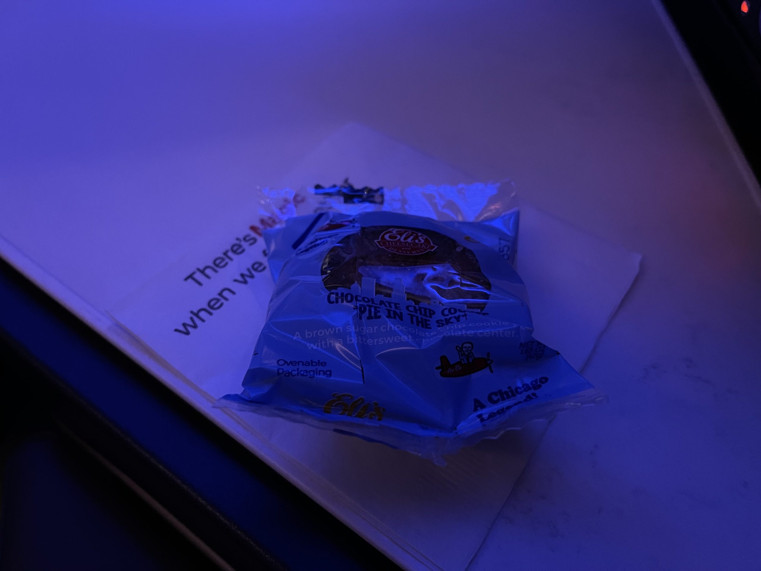 a blue package of chips
