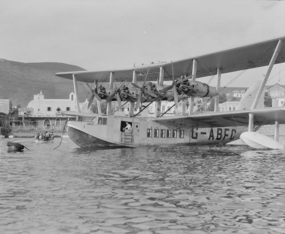 an airplane on the water