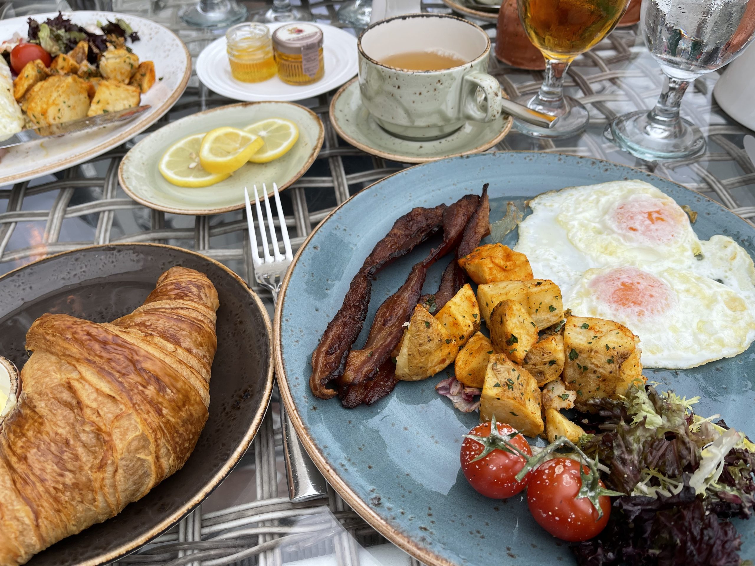 a plate of food on a table