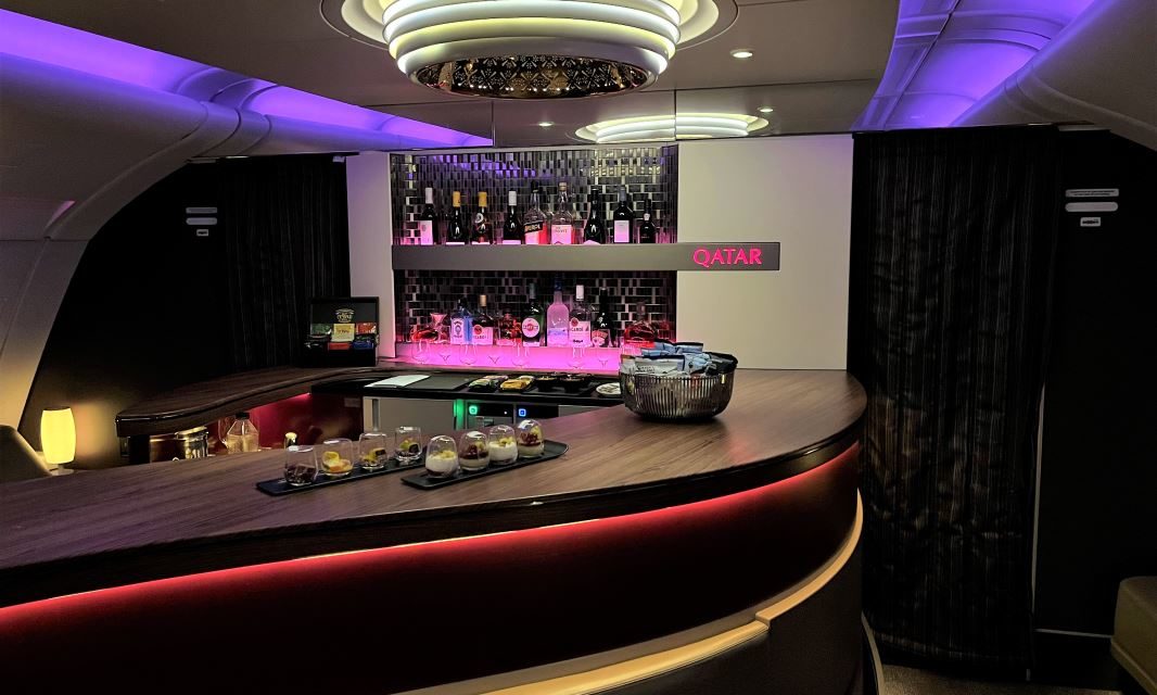 Wow! The Qatar Airways Airbus A380 upper deck bar is fabulous – but will it last?