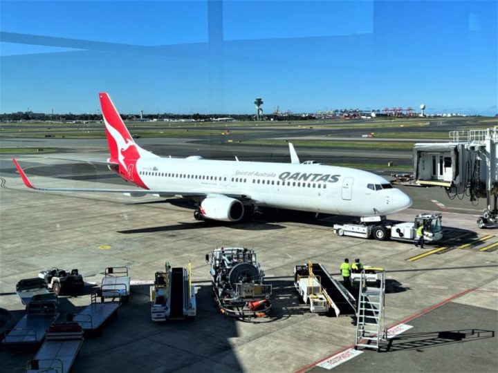 an airplane on the runway