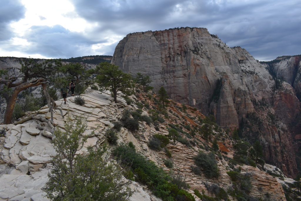 a group of people on a rocky mountain