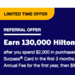 130,000 points offer + $0 annual fee: Hilton Surpass Card Review